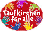 [Translate to English:] Logo des Forum Inklusion mit Aufschrift "Taufkirchen für alle"