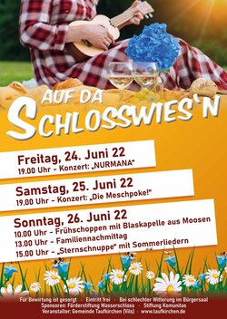 Plakat des Sommerfestes mit Programm