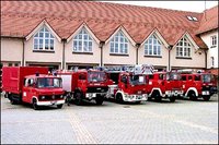 Bild der Feuerwehrfahrzeuge vor der Taufkirchener Feuerwache